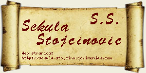 Sekula Stojčinović vizit kartica